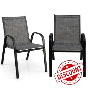 TANGZON Garden Dining Chairs Set of 2/4