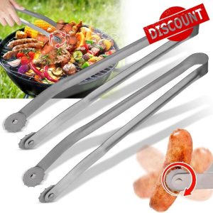 2Pcs BBQ Sausage Turning Tongs