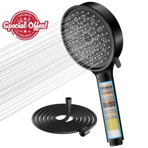 Cobbe Hard Water Filter Shower Head and Hose with 20 Stage Filter