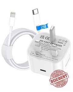 iPhone Fast Charger[MFi Certified]20W iPhone USB C Fast Charger Plug With 2M iPhone USB C Fast Charger Cable Compatible with iPhone 14/13/12/11/ X/XR/SE/8 Pad