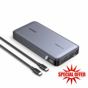 UGREEN Nexode 140W 25000mAh Power Bank Fast Charging 3-Port Portable Charger Laptop Battery Pack Compatible with Dell