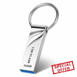 USB Stick 512GB-High Speed Memory Stick 512GB Waterproof USB Memory Stick USB Flash Drive Compatible with Laptop/Computer/External Storage Data/Photo/Video