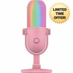 Razer Seiren V3 Chroma - RGB USB Microphone - Supercardioid Condenser Microphone with Tap-to-Mute (Reactive Lighting
