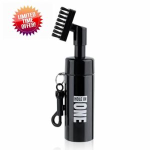 HoleInOne - Golf Club Groove Cleaning Brush with Built in Water Spray and Hook