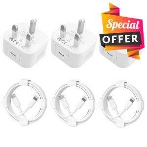 PAIMIAN iPhone Charger【MFi Certified】 Lightning Cable (6/6/6 FT) and 3Pack 20W USB C Plug Compatible iPhone 14 13 12 11 mini/Plus/Pro/Pro Max X/XR/XS SE
