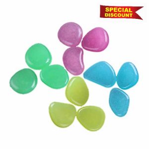 Qurygin Glow In The Dark Pebbles - Moonlight Garden Stones Plant Decorations | 200 Decorative Stones Glow In The Dark Pebbles Small Pebbles For Yard