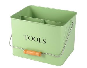 Metal Garden Tool Holder with Wooden Handle