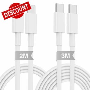 Long USB C to C Charger Cable 2m+3m