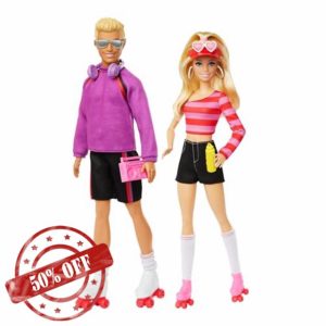 Barbie Fashionistas Set with 2 Fashion Dolls & 6 Accessories