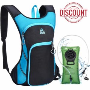 Zacro Hydration Backpack - Lightweight Hiking Backpack with 2L TPU Water Bladder