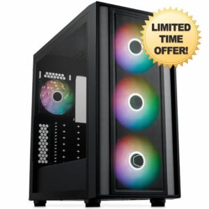 Cooler Master MasterBox 600 Mid-Tower E-ATX Airflow Case - Back Connect MB & 420mm Radiator Ready