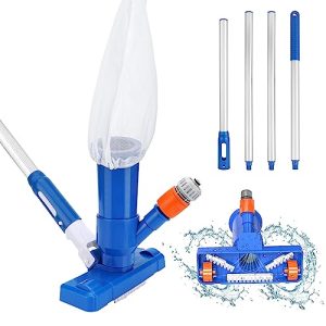 Pool Cleaning Kit 160cm Long Pole Portable Spa Jet Vacuum Head Pool Maintenance Kit Swimming Pool Cleaner for Swimming Pool Fountain Cleaning