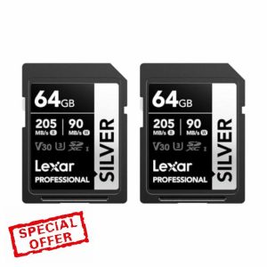 Lexar Professional SILVER SD Card 64GB 2-Pack