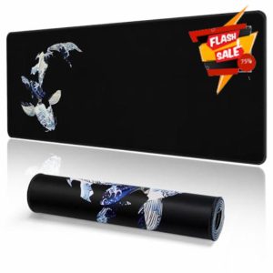 EFISH Gaming Mouse Mat Large Mouse Pad (31.5" x 11.8") Washable Laptop Desk Pad