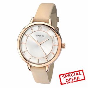 Sekonda 35mm Classic Women’s Rose Gold Case Analogue Quartz Watch