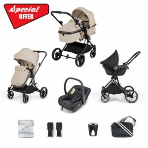 Ickle Bubba Atom 3 in 1 Travel System with Astral Car Seat (Stone)