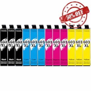 12-Pack 603XL Ink Cartridges Multipack High Yield Replacement for Epson 603 603 XL for Expression Home XP-2100 XP-2150 XP-2155 XP-3100 XP-3150 XP-3155 XP-4150 Workforce WF-2810 WF-2820 WF-2830 WF-2835