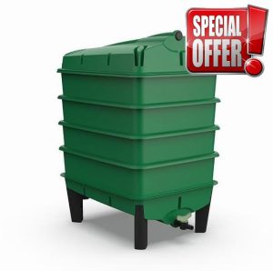 Tiger Wormery - Complete Worm Composter Kit - INCLUDING Worms Voucher to Redeem 250g Composting Worms - Designed and Made in the UK (4 Tray