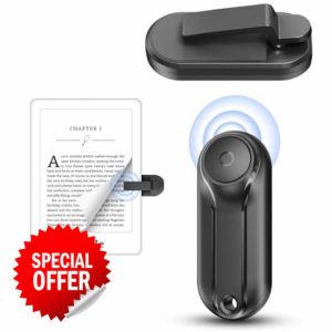 DATAFY Clicker Page Turner for Kindle Remote Control Page Turner for Kindle Paperwhite Oasis Scribe iPad Tablet Kobo Kindle Accessories with Storage Bag