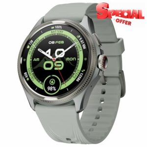 TicWatch Pro 5 Enduro Smartwatch for Men 1.43" Android Wear OS Smart Watch Up to 90 Hrs Battery 7/24 Heart Rate Health Fitness Tracker Outdoor 5ATM GPS Compass Not Compatible with iPhone/iOS