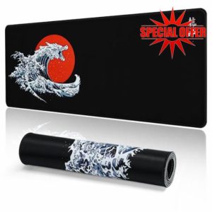 EFISH Gaming Mouse Mat Large Mouse Pad (31.5" x 11.8") Washable Laptop Desk Pad