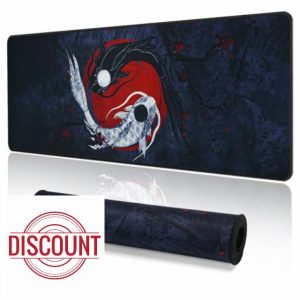 EFISH Gaming Mouse Mat Large Mouse Pad (31.5" x 11.8") Washable Laptop Desk Pad