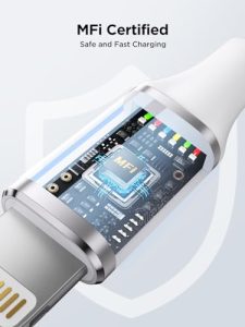 MFi Certified iPhone Charger Fast Charge MFi Certified Lightning Cable Nylon iPhone Charging Cable USB iPhone Cable for iPhone 14 13 12 11 Pro Max XS XR X 8 7 6 Plus 5