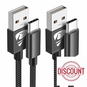USB C Charger Cable 3M 2Pack Type C Charger Fast Charging 3A Lead Nylon Braided for Samsung Galaxy S22 S21 S20 S10 S9 S8 A12 A20e A70