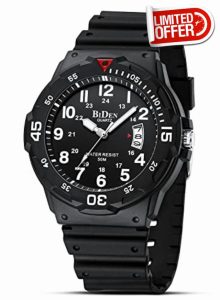 HANPOSH Mens Watches Analog Quartz Watches Men 50M Waterproof Watch Fashion Business Casual Mens Designer Watch with Date Wrist Watches for Ma