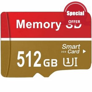 Aogamb SD Card 512GB Large Capacity Memory Card Metal SD Cards Waterproof TF Card Portable Memory Cards used for Data Transfer between Cameras and Monitors