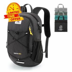 SKYSPER Foldable Small Backpack – 20L Lightweight Hiking Daypack with Chest Belt Packable Travel Rucksack for Women Me