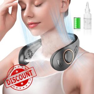 Neck Fan With Water Mist Spray-Neck Fans for Women Rechargeable