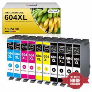 Gureef 604XL Ink Cartridges for Epson 604 604xl Ink Cartridges Multipack for Epson XP2200 Ink Cartridges Compatible with Epson XP 3200 XP 4200 XP-4205 XP 2200 XP-2205 XP-3205 WF-2935 (10 Pack)