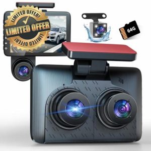 Dash Cam Front and Rear 1080P Full HD