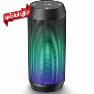 VOSFEEL Bluetooth Speaker Wireless - Portable Speakers Wireless Bluetooth With LED Light Louder Volume Bass Music Stereo