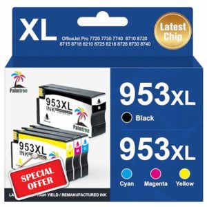 Palmtree 953XL 953 XL Remanufactured for HP 953xl Ink Cartridges Multipack for HP Officejet Pro 7720 Ink Cartridges 7740