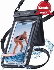Lamicall IPX8 Waterproof Phone Pouch Case - [Double Space Design] 7.5" Underwater Phone Case for Swimming Dry Bag with Lanyard for iPhone 15 14 13 12 11 Pro Max Plus Mini