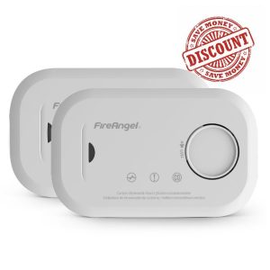 FireAngel Carbon Monoxide Alarm and Detector - FA6813 10-Year Sensor Life CO Alarm for Home w/Batteries - Travel