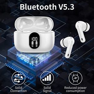 Bluetooth 5.3 Headphones In Ear with 4 ENC Noise Cancelling Mic