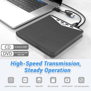 External CD/DVD Drive for Laptop USB 3.0 & Type-C