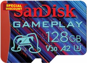 SanDisk 128GB Gameplay micro SD card for mobile/handheld gaming consoles