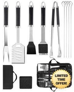 Evolpor 11pcs BBQ Grill Tool Set
