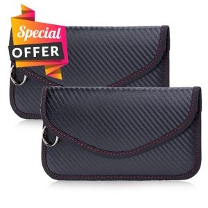 ThrivingAura Car Key Signal Blocker Pouch 2 Pack Key Pouch for Keyless Car