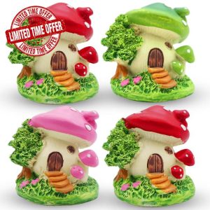 SOL 4pk Fairy Houses for the Garden