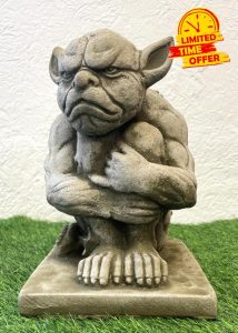 My Square Mile Grumpy Gargoyle | Garden Stone Statue | Ornament Sculpture Goblin Devil 5kg 26cm Tall Indoor/Outdoo