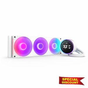 NZXT Kraken Elite 360 RGB - AIO CPU Liquid Cooler - 360mm Radiator - F360 RGB Core Fan - Customizable 2.72" IPS LCD Turbine Pump - Intel® LGA 1700