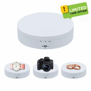 Mcbazel 360 Degree Rotating Display Stand for Photography 3 KG Load Electric Rotating Turntable Motorized Rotating Stand Display Table for Display Jewelry
