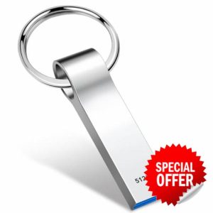 Aogamb USB Stick 512GB Fast Speed USB Flash Drive 3.0 Silver Memory Stick Portable USB Memory Sticks Suitable for transferring and saving data on computers(512gb)