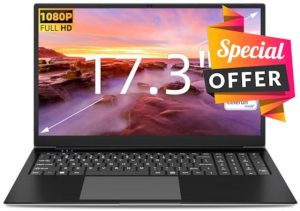 Naclud 17.3 Inch Laptop 4GB DDR4 128GB SSD (TF 512GB)