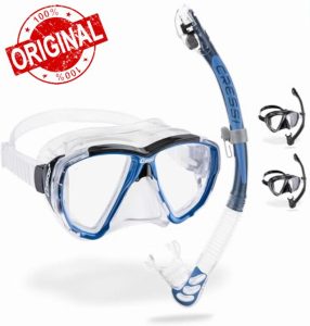 CRESSI Combo Big Eyes+Alpha U.D. - Unisex Mask Extraordinary Visibility Big Eyes and Dry Snorkel Alpha U.D. Ideal for Diving